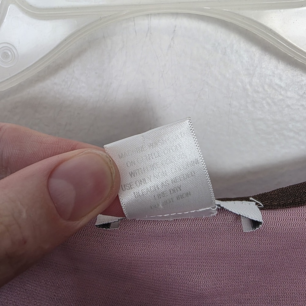 Dressbarn Pink Brown Lacey Coquette Fairy Y2K‎ Cute Feminine Dainty Top Size XL - Picture 3 of 5